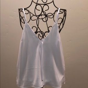 White chiffon tank top